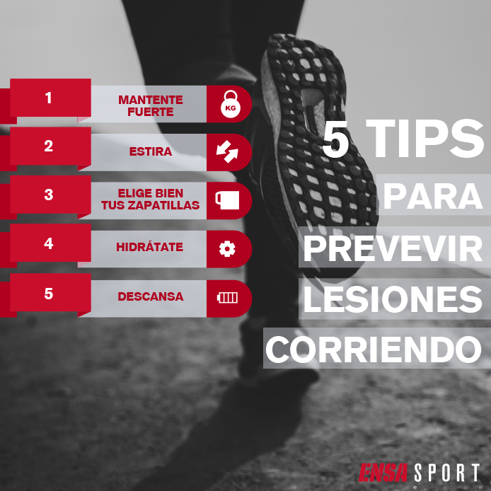 consejos para prevenir lesiones corriendo. desde ensa sport os mostramos 5 tips para prevenir lesiones en runner